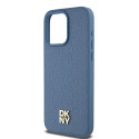 Kryt DKNY LEATHER MONOGRAM pro iPhone 15 Pro Max - modrá