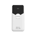 Powerbanka Wozinsky WFC-15W 20000mAh 22,5W PD20W s vestavěnými kabely Lightning a USB-C - bílá