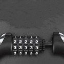 Rockbros RKS531 bike lock with 5-digit code, steel cable, 180 cm, with LED lighting - black