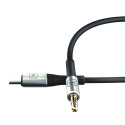 3mk AUX minijack 3.5 mm / USB-C cable - silver