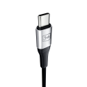 3mk AUX minijack 3.5 mm / USB-C cable - silver