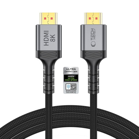 Kabel Tech-Protect UltraBoost HDMI 2.1 4K 120HZ / 8K 60HZ 200 cm - černý