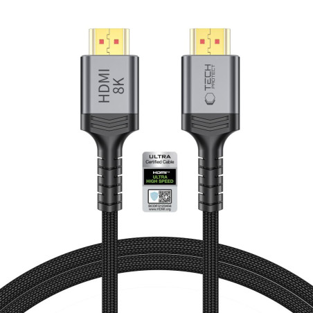 Kabel Tech-Protect UltraBoost HDMI 2.1 4K 120HZ / 8K 60HZ 100 cm - černý
