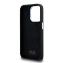 Kryt Karl Lagerfeld SILICONE METAL SCRIPT Logo iPhone 15 Pro černý
