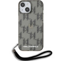Pouzdro Karl Lagerfeld IML Mono KL Pattern & Cord iPhone 15/14/13 - č