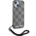 Pouzdro Karl Lagerfeld IML Mono KL Pattern & Cord iPhone 15/14/13 - č