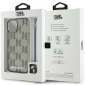 Pouzdro Karl Lagerfeld IML Mono KL Pattern & Cord iPhone 15/14/13 - č