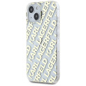 Kryt Karl Lagerfeld IML Fullover Logo pro iPhone 15/14/13 – zlatý