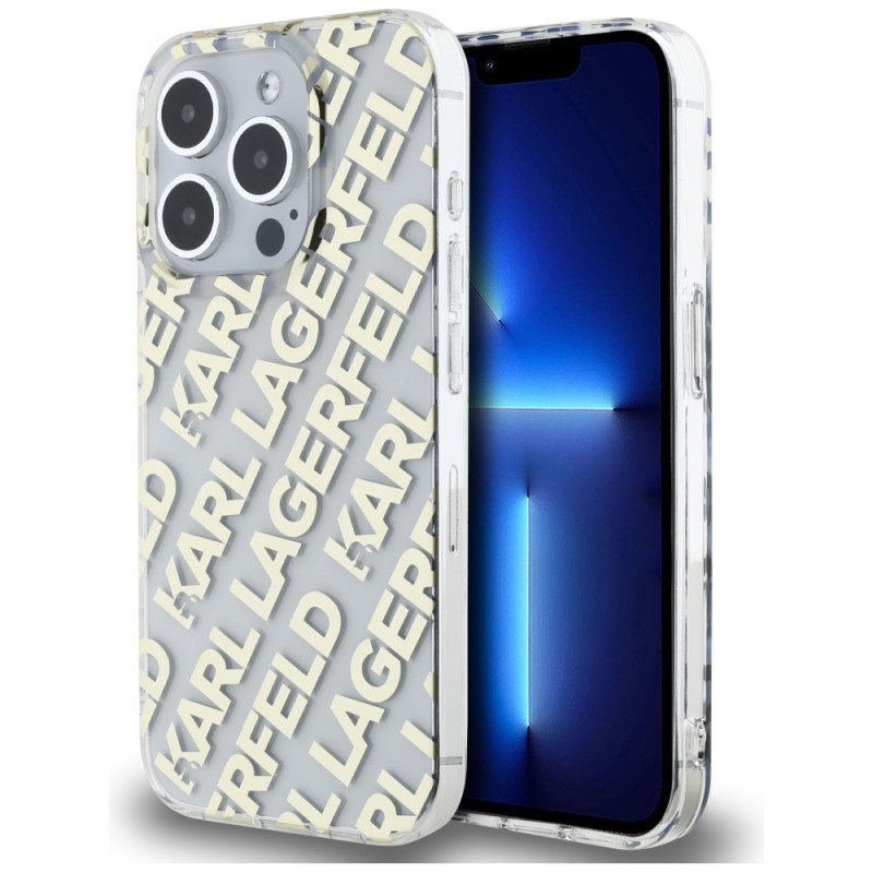 Kryt Karl Lagerfeld IML FULLOVER LOGO pro iPhone 15 Pro Max - zlatá