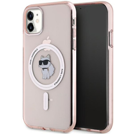 Pouzdro Karl Lagerfeld IML Choupette iPhone 11 / XR růžová