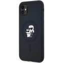 Karl Lagerfeld KARL&CHOUPETTE silikonové pouzdro iPhone 11/XR černé