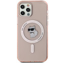 Kryt Karl Lagerfeld IML Choupette pro iPhone 12/12 Pro - růžová
