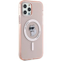 Kryt Karl Lagerfeld IML Choupette pro iPhone 12/12 Pro - růžová