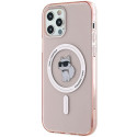 Kryt Karl Lagerfeld IML Choupette pro iPhone 12/12 Pro - růžová