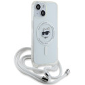 Kryt Karl Lagerfeld IML Choupette pro iPhone 13–15 - transparent