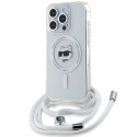Kryt Karl Lagerfeld CHOUPETTE Head & Cord iPhone 14 Pro - transparent