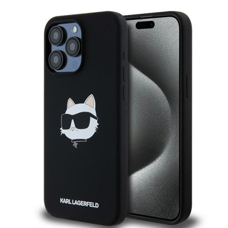 Kryt Karl Lagerfeld CHOUPETTE MagSafe pro iPhone 15 Pro – černé