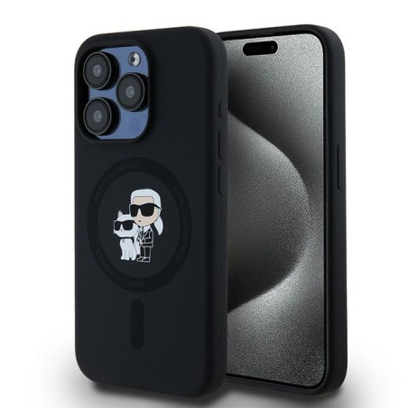 Kryt Karl Lagerfeld Karl&Choupette MagSafe iPhone 15 Pro - black
