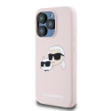 Kryt Karl Lagerfeld K A R L & CHOUPETTE iPhone 15 Pro - růžový