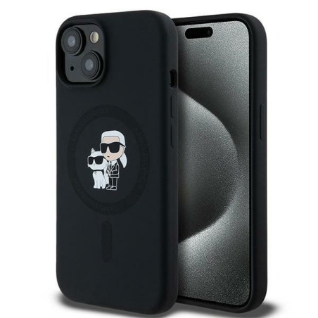 Kryt Karl Lagerfeld SILICONE Karl&Choupette iPhone 15 Plus