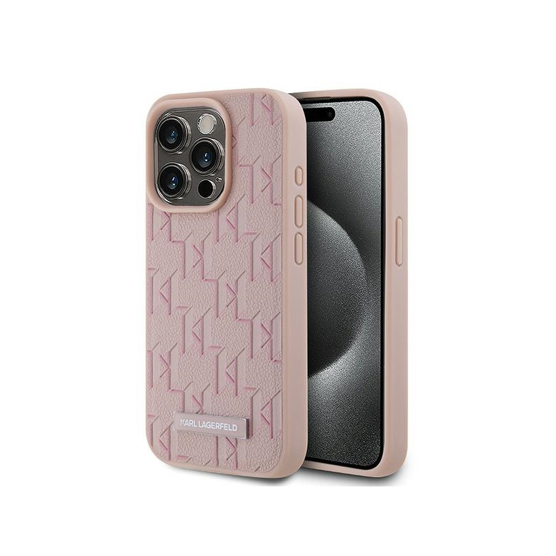 Pouzdro Karl Lagerfeld pro iPhone 15 Pro Max - růžová