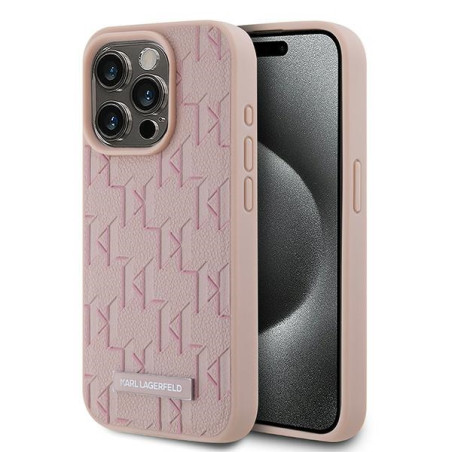 Pouzdro Karl Lagerfeld pro iPhone 15 Pro Max – růžová