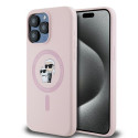 Pouzdro Karl Lagerfeld Silicone Karl&Choupette iPhone 15 Pro Max - rů