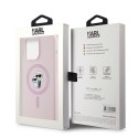 Pouzdro Karl Lagerfeld Silicone Karl&Choupette iPhone 15 Pro Max - rů
