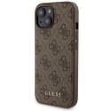 Sada Guess 4G Metal Logo pro iPhone 15 - hnědá