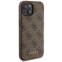 Sada Guess 4G Metal Logo pro iPhone 15 - hnědá
