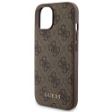 Sada Guess 4G Metal Logo pro iPhone 15 - hnědá
