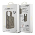Sada Guess 4G Metal Logo pro iPhone 15 - hnědá