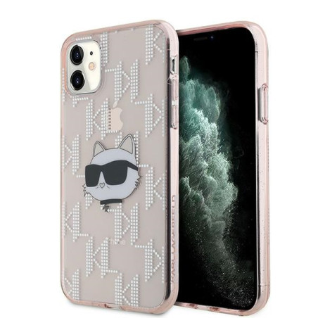 Kryt Karl Lagerfeld IML Choupette pro iPhone 11/XR - růžová