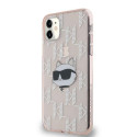 Kryt Karl Lagerfeld IML Choupette pro iPhone 11/XR - růžová