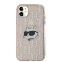 Kryt Karl Lagerfeld IML Choupette pro iPhone 11/XR - růžová