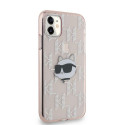 Kryt Karl Lagerfeld IML Choupette pro iPhone 11/XR - růžová
