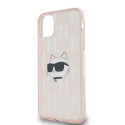 Kryt Karl Lagerfeld IML Choupette pro iPhone 11/XR - růžová