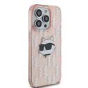 Kryt Karl Lagerfeld IML Choupette pro iPhone 13 Pro / 13 - růžový