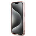 Kryt Karl Lagerfeld IML Choupette pro iPhone 15 Pro - růžová