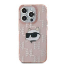 Kryt Karl Lagerfeld Choupette Head pro iPhone 15 Pro Max pink