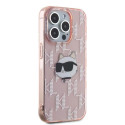 Kryt Karl Lagerfeld Choupette Head pro iPhone 15 Pro Max pink