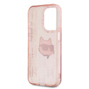 Kryt Karl Lagerfeld Choupette Head pro iPhone 15 Pro Max pink