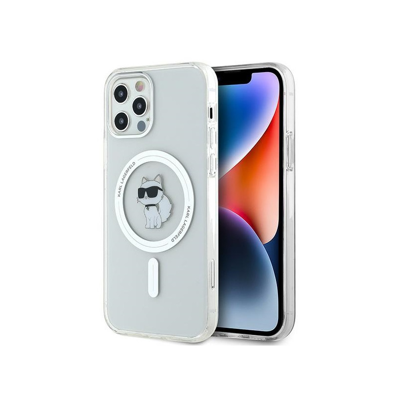 Kryt Karl Lagerfeld IML Choupette pro iPhone 12 / 12 Pro - transparentní