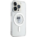 Kryt Karl Lagerfeld CHOUPETTE MagSafe pro iPhone 14 Pro – transparen