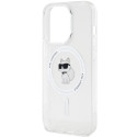 Kryt Karl Lagerfeld CHOUPETTE MagSafe pro iPhone 14 Pro – transparen
