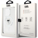 Kryt Karl Lagerfeld CHOUPETTE MagSafe pro iPhone 14 Pro – transparen