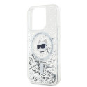 Pouzdro Karl Lagerfeld CHOUPETTE HEAD Liquid Glitter iPhone 14 Pro Max