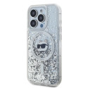 Pouzdro Karl Lagerfeld CHOUPETTE HEAD Liquid Glitter iPhone 14 Pro Max