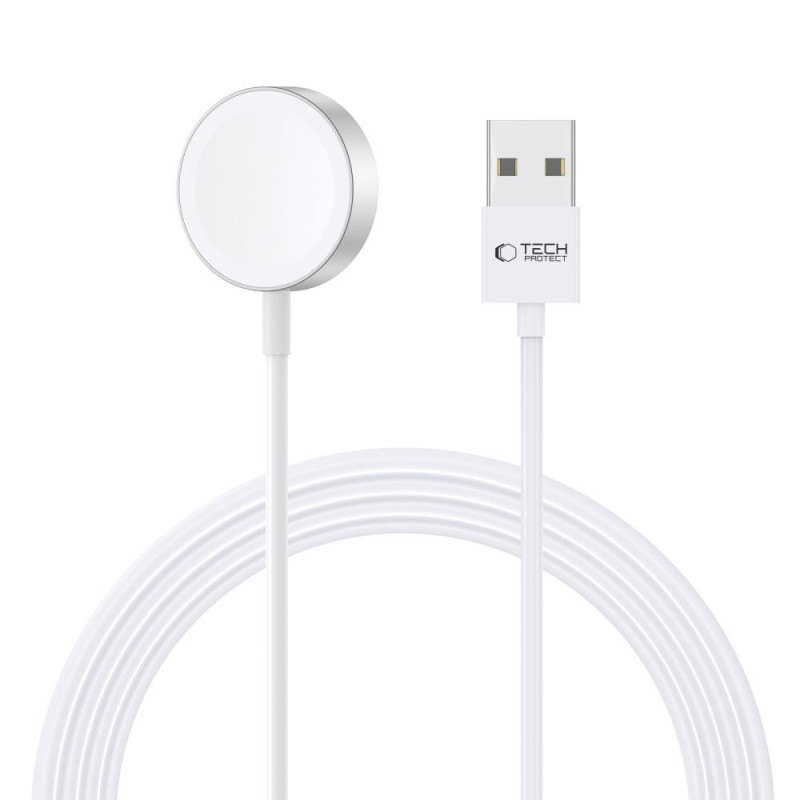 Magnetický nabíjecí kabel Tech-Protect UltraBoost 120 cm pro Apple Watch – bílý