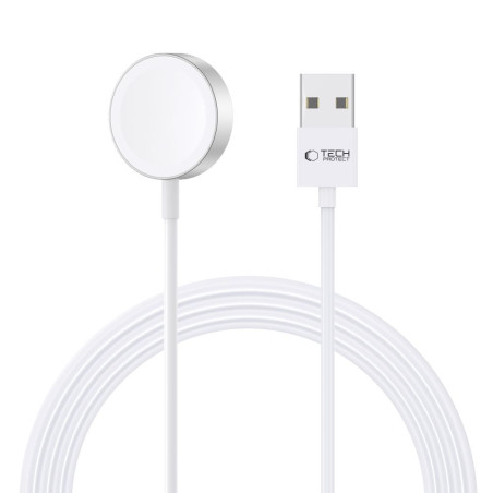 Magnetický nabíjecí kabel Tech-Protect UltraBoost 120 cm pro Apple Watch – bílý